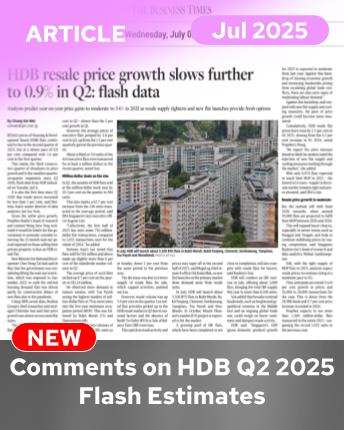 Realion | Comments on HDB Q2 2025 Flash Estimates